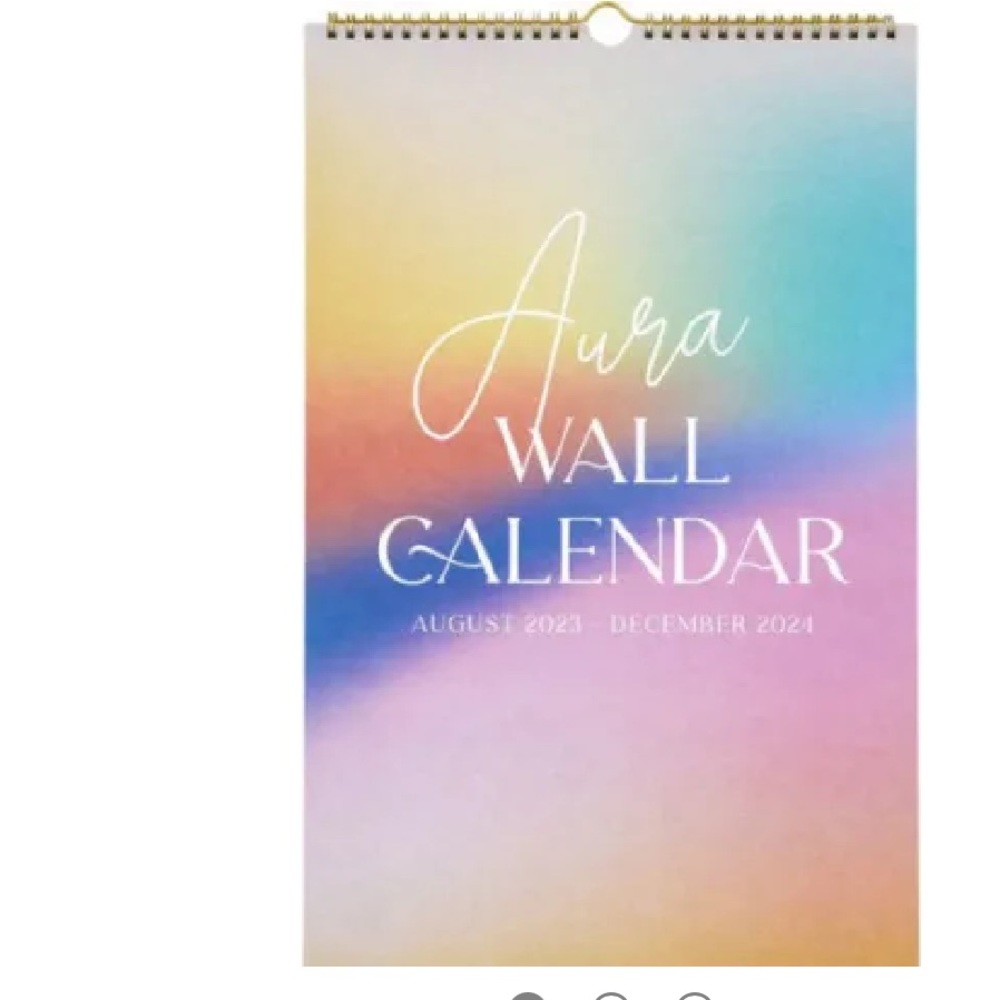 Designworks Ink 2024 Spiral Bound 17-Month Wall Calendar Rainbow Ombre 11x17
